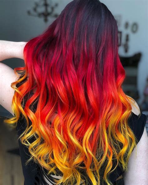 Heidi Grotesque Nailsandinspo Inspo 🔥 Fire Ombre Hair Hair Dye