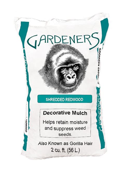 Gorilla hair redwood bark (sometimes referred to as mulch) is a fibrous, stringy, dark red product that is 100% derived from the redwood tree. Shredded Redwood Bark - Aptos Landscape Supply