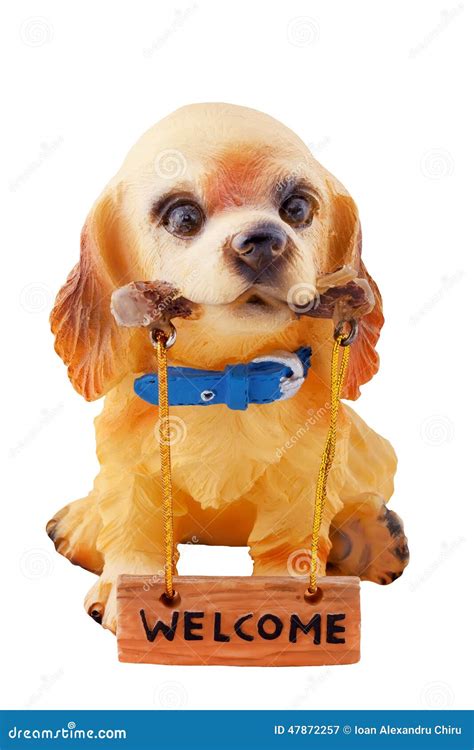 A Cute Puppy Who Will Tell You Welcome Stock Image Image Of Canine