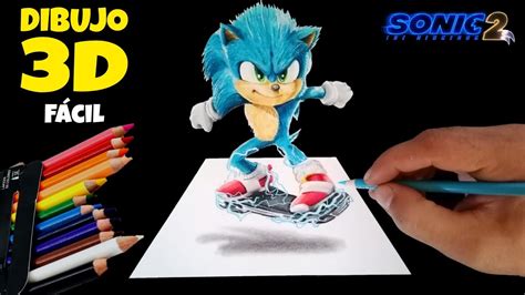 Como Dibujar A Sonic 2 En 3d FÀcil Ganador Del Sorteo How To