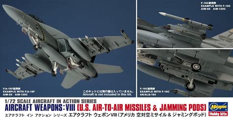 Hasegawa 172 Scale Aircraft Weapons V Us Missile And Launchet Set