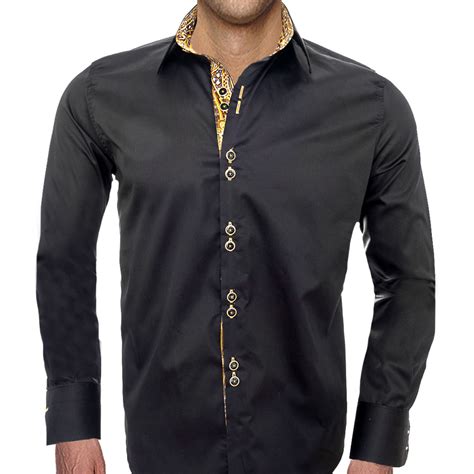 Black And Rose Gold Mens Dress Shirt Dresses Images 2022