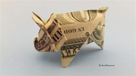 Dollar Origami Pig Money Origami Dollar Origami Origami Pig
