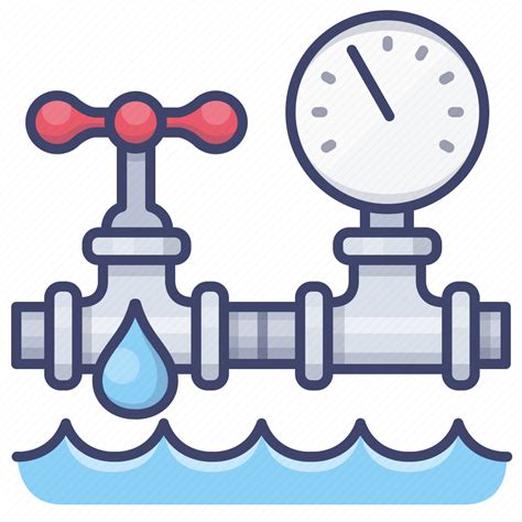 Gauge Pipeline Water Pipe Icon Download On Iconfinder