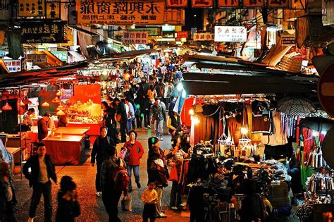 Hong Kong Night Market Night Market City China Street Travel