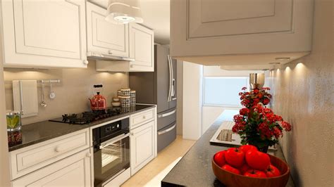 Si quieres tener una cocina bien organizada, empecemos por optimizar al máximo los recursos. Pequeña cocina decorada con elementos modernos. Render en ...