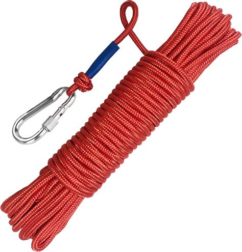 Fishing Magnet Rope With Carabiner Outdoor Rope 20m Long All Purpose