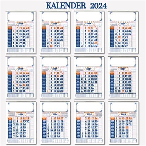 Jual New Year Kalender Dinding Bulanan Tahun 2024 Kalender Arab 2024