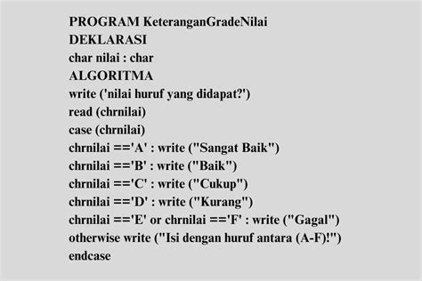 Contoh Contoh Algoritma Pseudocode Dalam Kehidupan Sehari Hari Lengkap