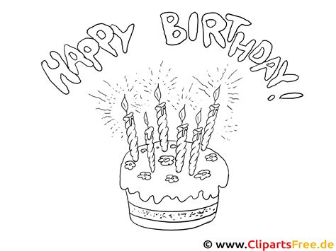 Ausmalbild zum Geburtstag