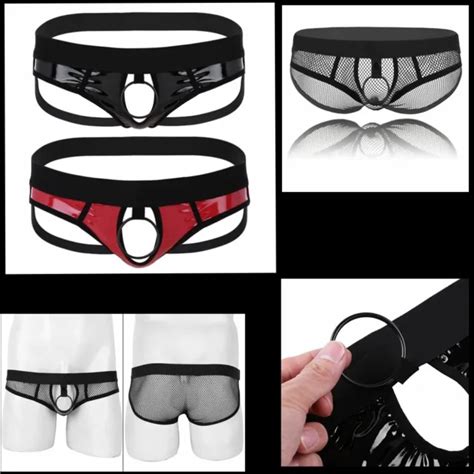 Sexy Men Lingerie Faux Leather Jockstrap Thong G String Briefs Bikini Underwear 7 43 Picclick