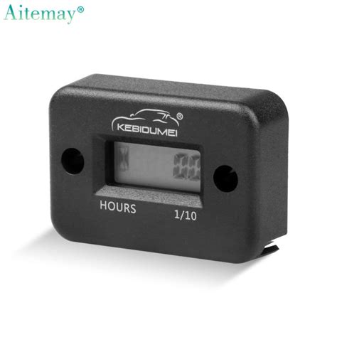 Aitemay Engine Tach Hour Meter Waterproof Lcd Display Digital Tachometer Gauge For Motorcycle