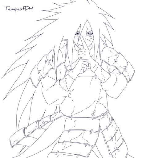 Madara Lineart By Tempestdh On Deviantart