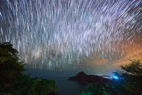 Stars Moving At Night Sky Stock Image Image Of Brava 108966233