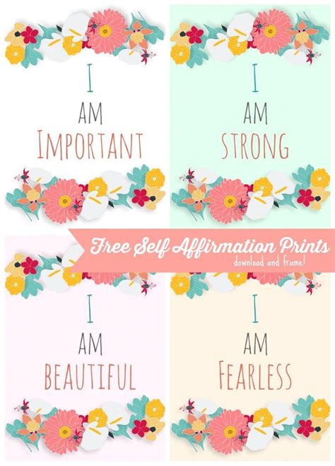 Free Affirmation Printables These Positive Affirmations Can Be