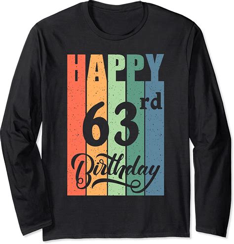 Retro Birthday T For 63 Years Old Happy 63rd Birthday