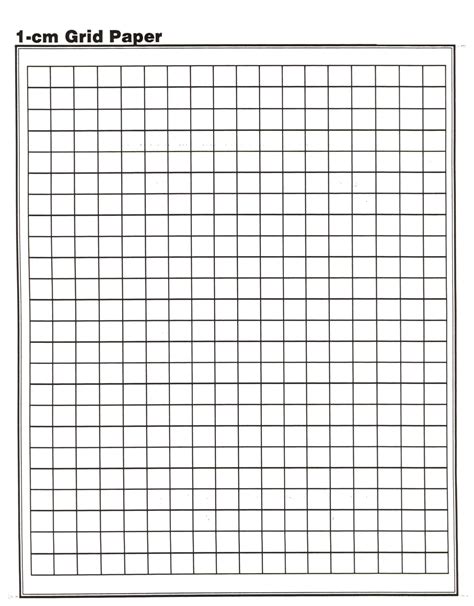 One Centimeter Graph Paper Printable In 2021 Printable Graph Paper