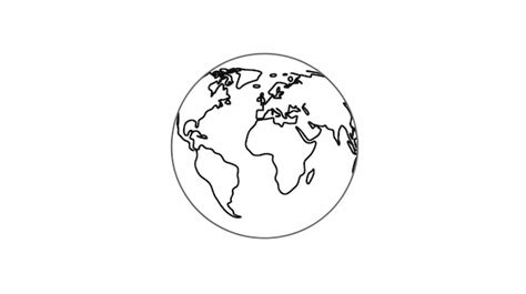 Premium Ai Image Earth Globe One Line Art Drawing World Map Vector