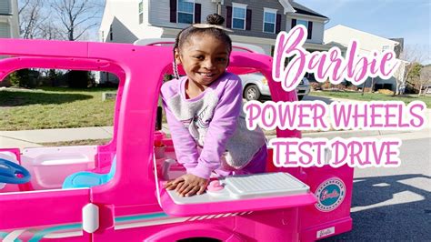 Barbie colour reveal slumber party fun dolls and accessories set. SURPRISE BARBIE POWER WHEELS CAMPER PRETEND PLAY - YouTube