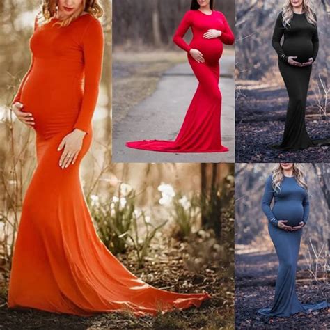 Women Lace Maternity Photography Dress Pregnancy Clothes Elegant Sexy Party Dresses Women Maxi