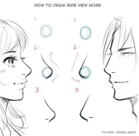 How To Drawnose Sideview By Azrael Santi Art Tutorials Anime