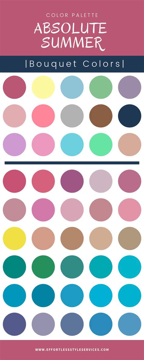 Colors featured in this palette are as follows Summer ~ Seasonal Color ~ Effortless Style Services | Soft ...