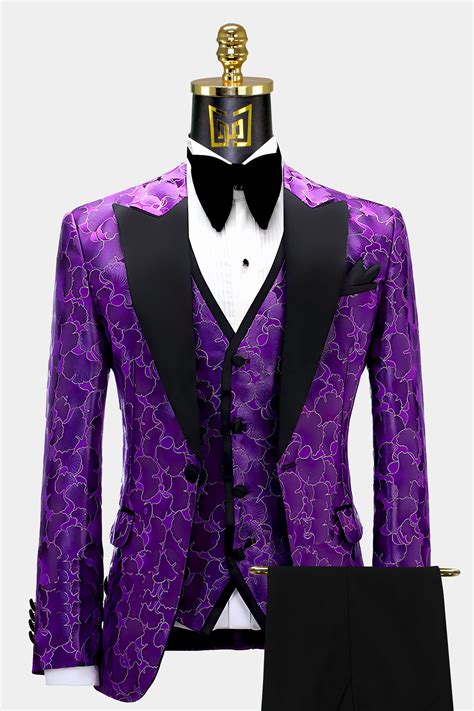 Dark Purple Tuxedo Suit 3 Piece Gentlemans Guru In 2022 Purple