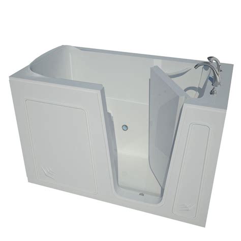 Shower tub shower combos at the home depot canada. Universal Tubs 5 ft. Right Drain Walk-In Bathtub in White ...