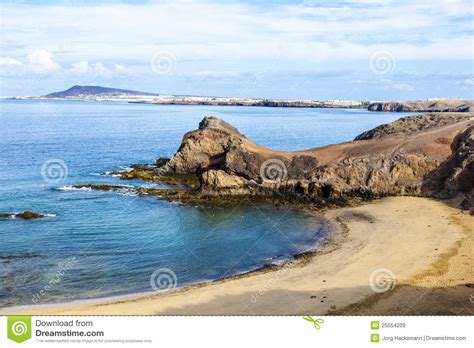 Playa De Papagayo Su Lanzarote Isole Canarie Immagine Stock Immagine