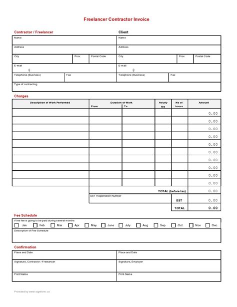 Free Printable Contractor Invoice Use This Free Contractor Invoice