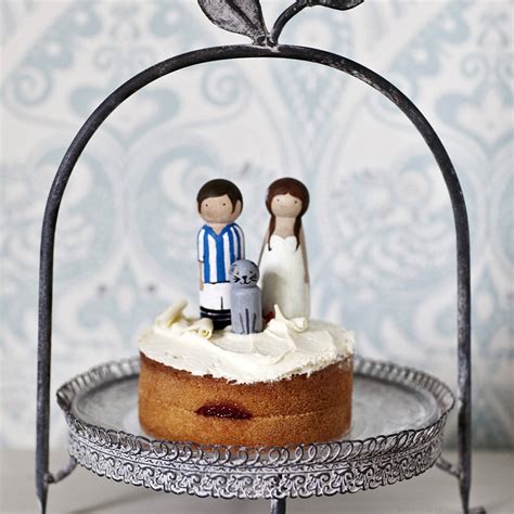 Personalised Wooden Wedding Cake Topper By Julia Eastwood
