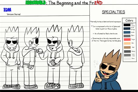 Maybe you would like to learn more about one of these? Character Sheet Tom by Eddsworld-tbatf on DeviantArt