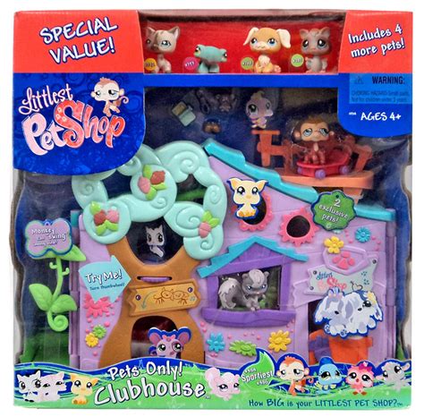 Littlest Pet Shop Pets Only Clubhouse Playset With 4 Bonus Pets Hasbro