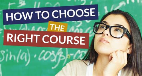How To Choose A Course That Fits You
