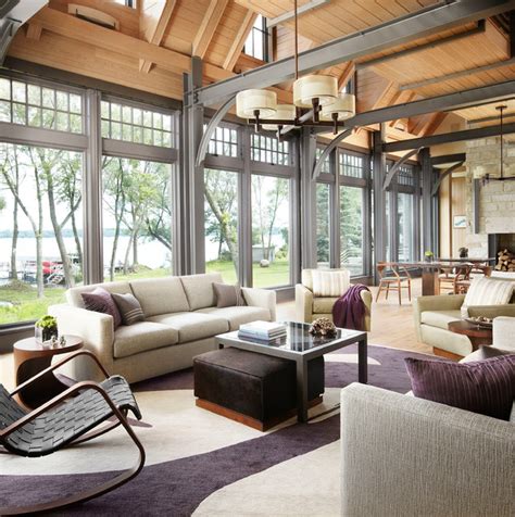 Therefore, step inside the living room, lincoln's room, and even lori and leni's room. Lake House Retreat - Contemporary - Living Room - other ...