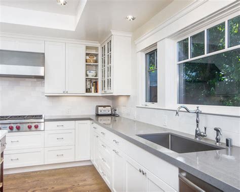 The different colors whites and grays vary according to the quarry and the country of origin. Grey Countertops | Houzz