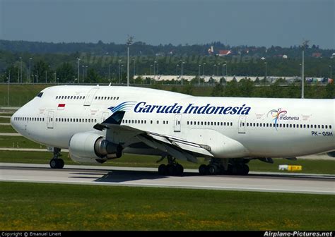 Pk Gsh Garuda Indonesia Boeing 747 400 At Munich Photo Id 90007