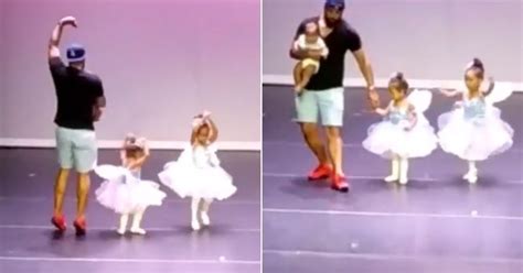 Dad Dances With Daughter On Stage To Stop Her From Crying And Its The