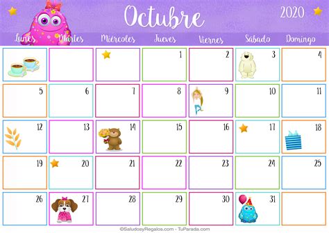 Calendario Mar 2021 Calendario Del Mes De Octubre 2020 Para Niños