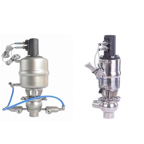 Xusheng Food Grade Double Seat Valve Sanitary Pneumatic Clamp Mixproof