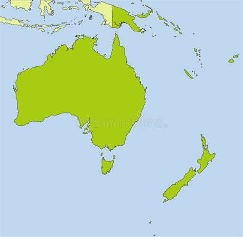 Mapa De Oceania Ilustração Stock Ilustração De Naturalizar 29301779
