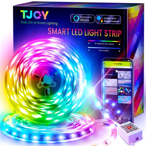Buy Tjoy 50ft Smart Led Strip Lights For Bedroom Alexa Led Light Strip