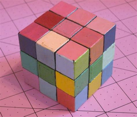 Pink Painted Cube Cube Creative Expressions Rubiks Cube