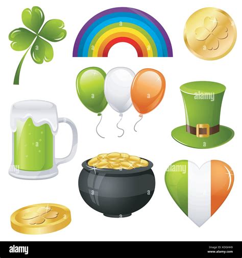 Saint Patricks Day Symbols Vector Illustration Eps10 Stock Vector