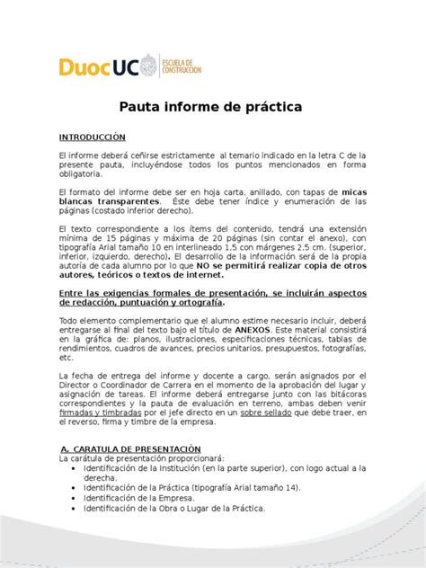 6formato Informe Prácticaversión Construcción Presupuesto