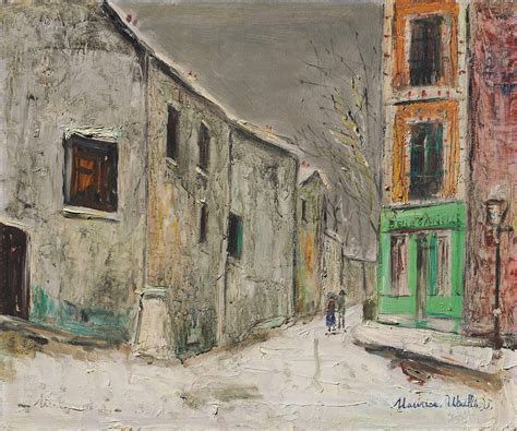Maurice Utrillo 1883 1955 Belle Gabrielle Et Rue Saint Vincent Sous