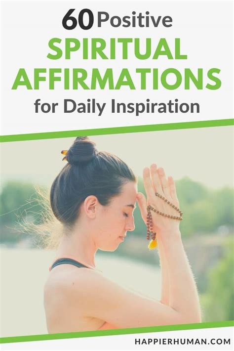 60 Positive Spiritual Affirmations For Daily Inspiration Happier Human