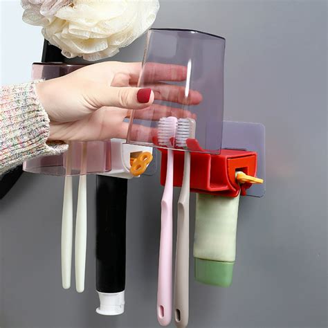 Windfall Toothbrush Holders Wall Mounted Teeth Brush Holder No Drill
