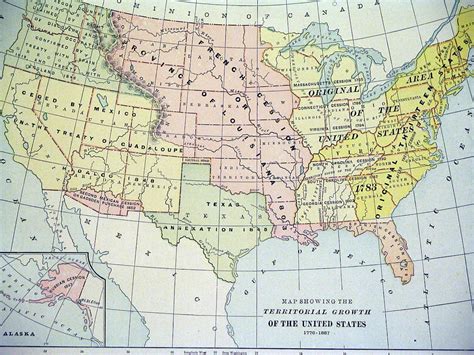 Original 1890s Color Atlas Map Of The United States By George Etsy