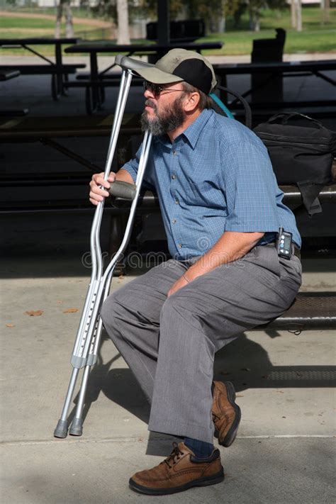 Injured Old Man Crutch Stock Photos Download 79 Royalty Free Photos